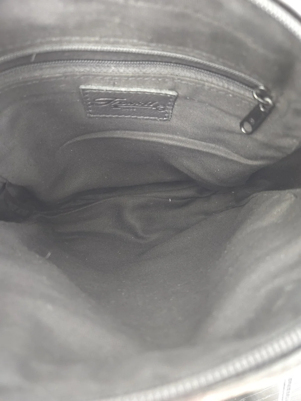 Fossil Classic Vintage Black Pebbled Leather Top-Handle Crossbody Bag Made USA